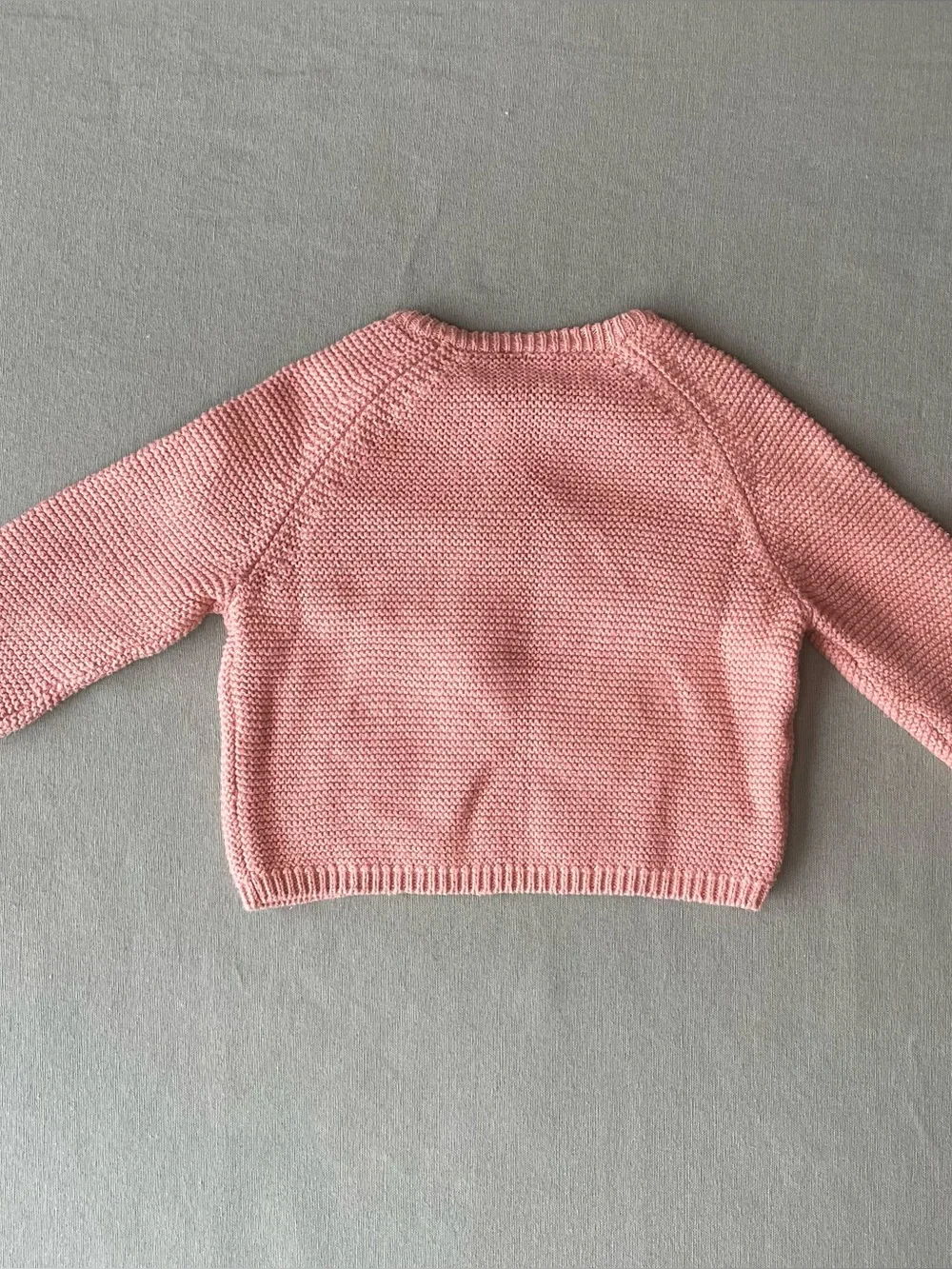 Upcycled Pink Knit Sweater with hand stitched Pumpkin
